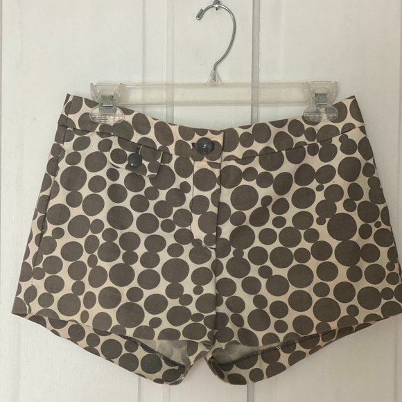 J. Crew Pants - J CREW Cream & Grey Polkadot 100% Cotton Shorts(4)